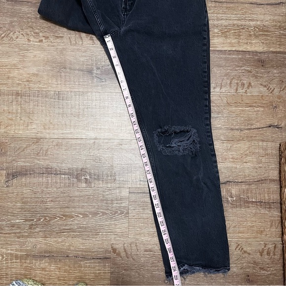 Abercrombie & Fitch 90s Ultra High Rise Straight Jean Black Size 33/16 - Picture 10 of 11